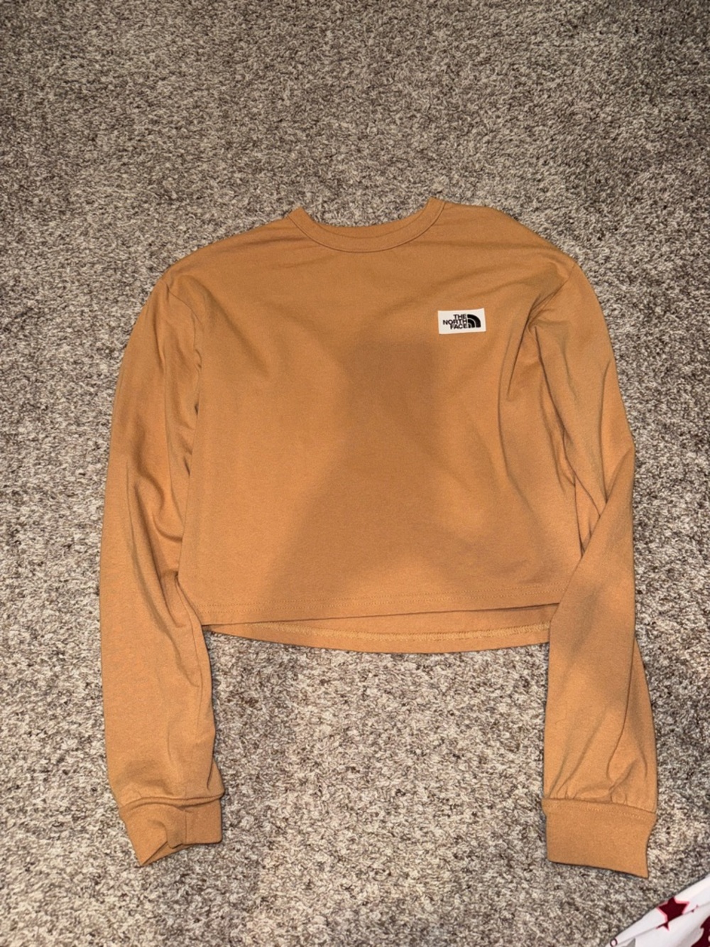 North face cropped long sleeve shirt